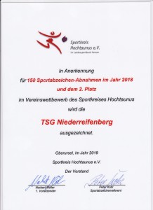 TSG Platz 2 Sportabzeichen